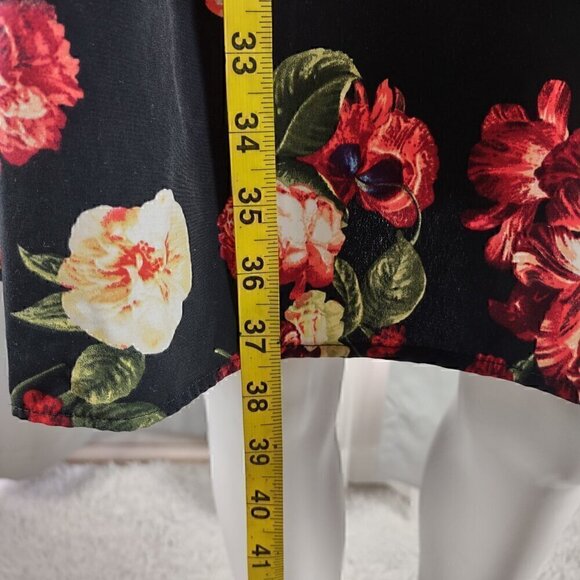 H&M "Mama" Women's Black, Pink, Floral, Side Zip, Sleeveless, Midi Dress Size M - Picture 8 of 15